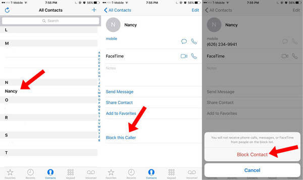 Block Contact on iPhone