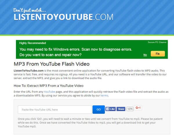 Listentoyoutube